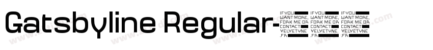 Gatsbyline Regular字体转换